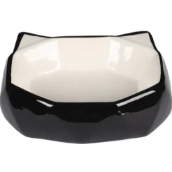 Gamelle Pour La Nourriture et L'eau Kubo Noir et Blanc 180ml