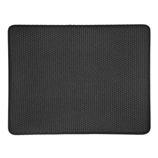 Tapis à litière à deux couches Grande Taillle 50x40cm (Noir | Gris) – Image 2