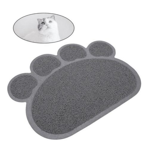 Tapis en forme de Pattes Multi-Usages Chat Et Chien Gris Leopet 45×60 cm – Image 2