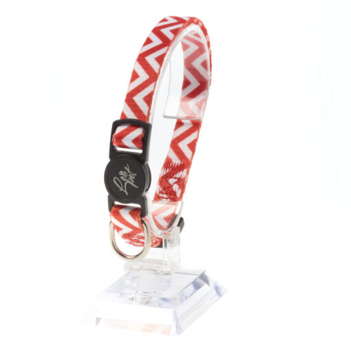 Leo Pet Collier Chat Mosaïque 20-35cm (Rouge ou Noir)