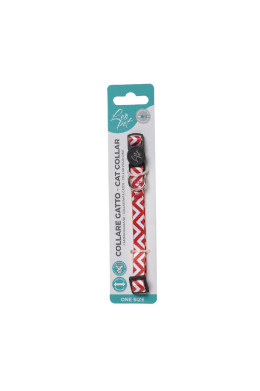 Leo Pet Collier Chat Mosaïque 20-35cm (Rouge ou Noir) – Image 3