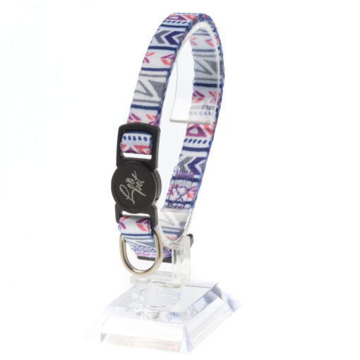 Leo Pet Collier Chat Maya 20-35cm (Blanc/Bleu | Orange/Vert | Noir) – Image 2
