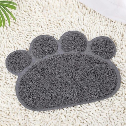 Tapis en forme de Pattes Multi-Usages Chat Et Chien Gris Leopet 45×60 cm