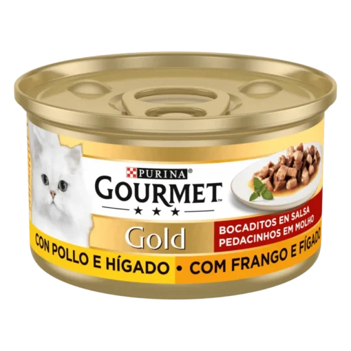 Purina Gourmet Gold Morceaux de Poulet et de Foie 85gr