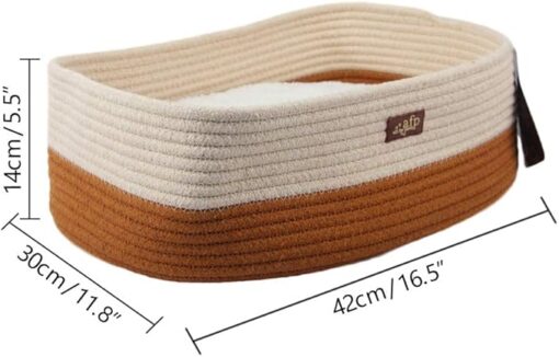 Lit Ovale Pour Chat et Petit Chien ( Gris | Tan ) – Image 2