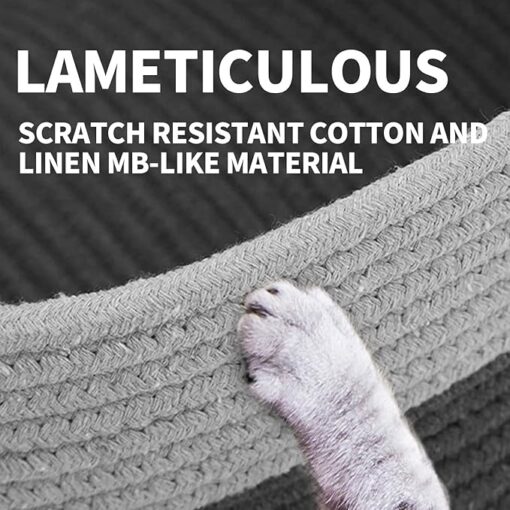 Lit Ovale Pour Chat et Petit Chien ( Gris | Tan ) – Image 3