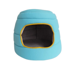 Niche pour chat nid et grotte, literie turquoise 40x40cm (Turquoise ou Jaune)