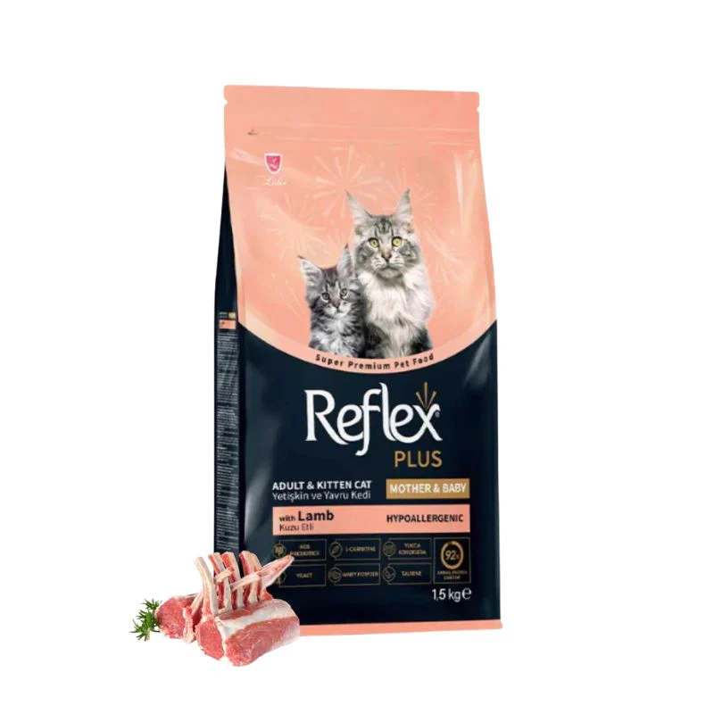 Reflex Plus Cat Mother and Baby Adult Food with Lamb and Rice (Agneau et Riz)