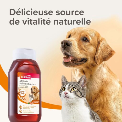 Huile de saumon pour chien et chat Beaphar 430 ml – Image 4