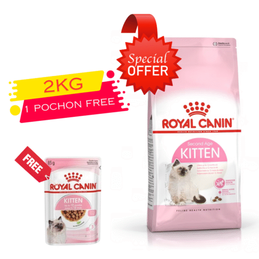 Royal Canin Kitten 2 kg + Pochon kitten 85g Gratuit