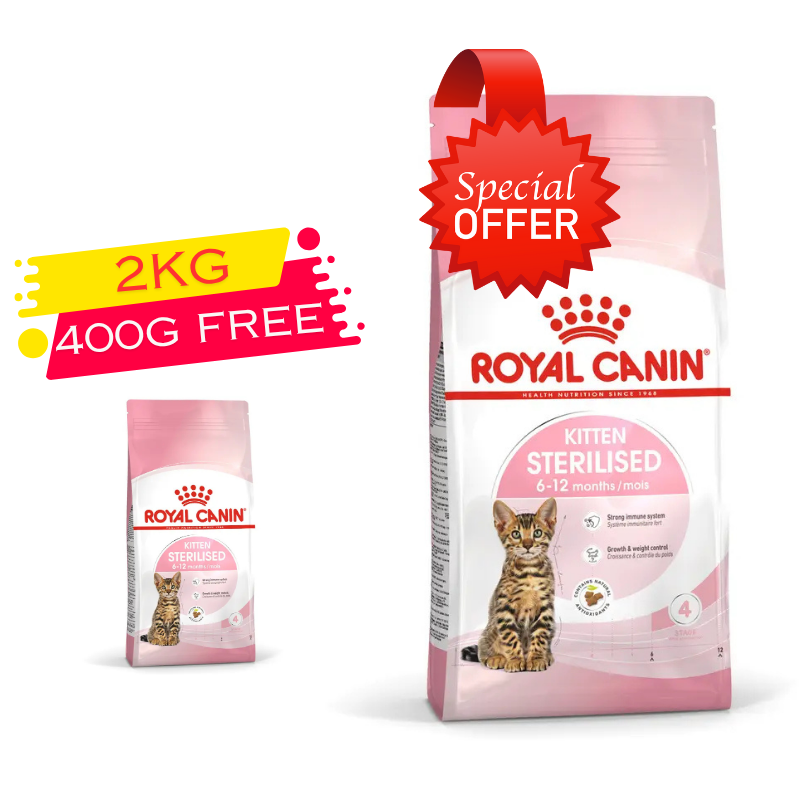Royal Canin Kitten Sterilised 2kg +400g Gratuit