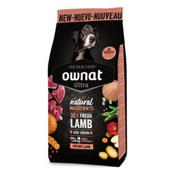 Ownat Ultra Lamb and Rice pour Chien Adulte Sensible 12Kg
