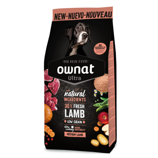 Ownat Ultra Lamb and Rice pour Chien Adulte Sensible 12Kg