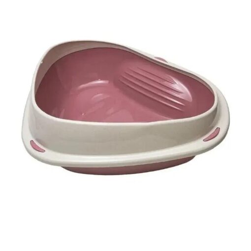 Bac à litière d'angle pour Chat Rose | Gris | Bleu Ciel | Vert – Image 3