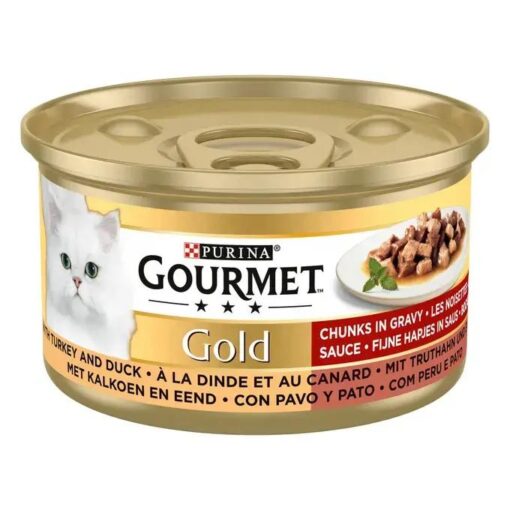 Purina Gourmet Gold Morceaux en sauce à la dinde et au canard