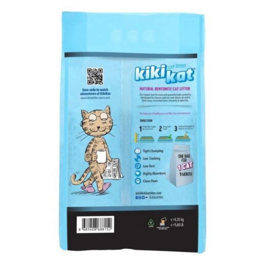 Litière agglomérante et absorbante KiKiKat Activated Carbon (5L | 10L) – Image 4