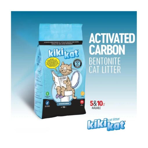 Litière agglomérante et absorbante KiKiKat Activated Carbon (5L | 10L) – Image 2
