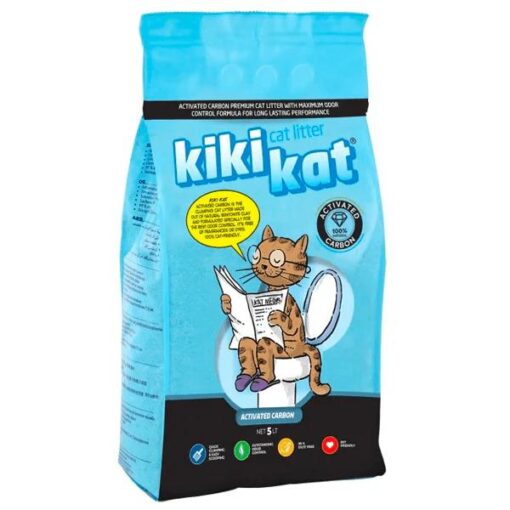 Litière agglomérante et absorbante KiKiKat Activated Carbon (5L | 10L)