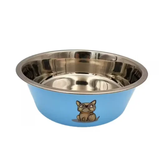 Gamelle pour Chien en acier inoxydable et antidérapante (Bleu | Jaune | Rose)