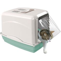 Bac à litière Georplast Vicky avec filtre 52 x 39 x 39 (Gris | Vert)