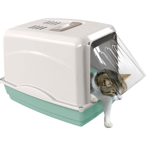 Bac à litière Georplast Vicky avec filtre 52 x 39 x 39 (Gris | Vert)