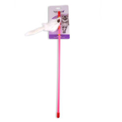 Jouet chat Canne à Pêche avec souris blanche 45cm