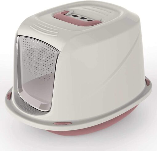 Bac à litière Fermé pour Chat Georplast Galaxy Deluxe (Bleu Ciel | Rose | Gris) – Image 2