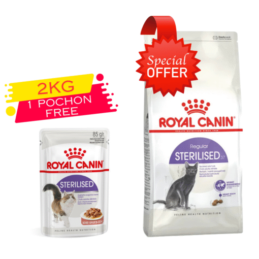 Royal Canin Sterilised 2 kg + Pochon 85g Gratuit