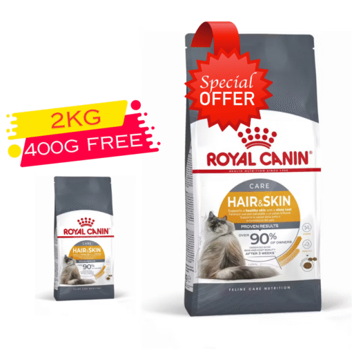 Royal Canin Hair and Skin Care 2 Kg +400g Gratuit