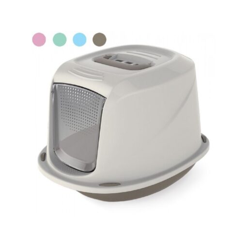 Bac à litière Fermé pour Chat Georplast Galaxy Deluxe (Bleu Ciel | Rose | Gris)