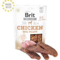 Brit Meat Jerky Snack– Poulet en Fillets Séchés (80g)