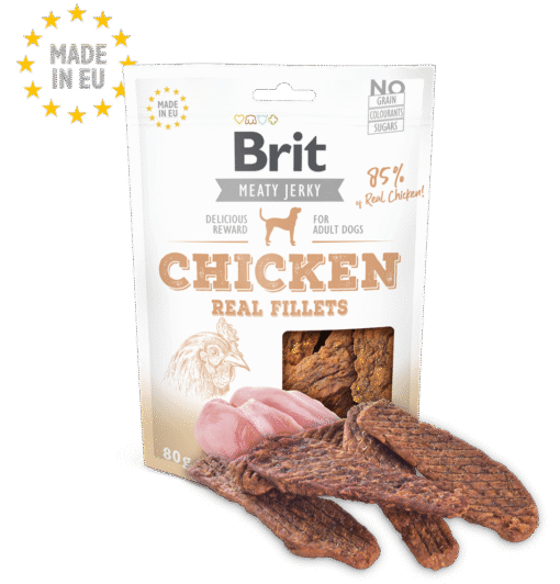 Brit Meat Jerky Snack– Poulet en Fillets Séchés (80g)