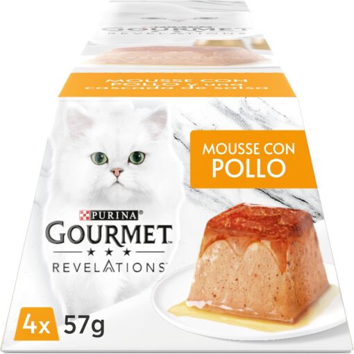 Purina Gourmet Révélations Mousselines au Poulet nappée de Sauce pour Chat (4 x 57g) – Image 2