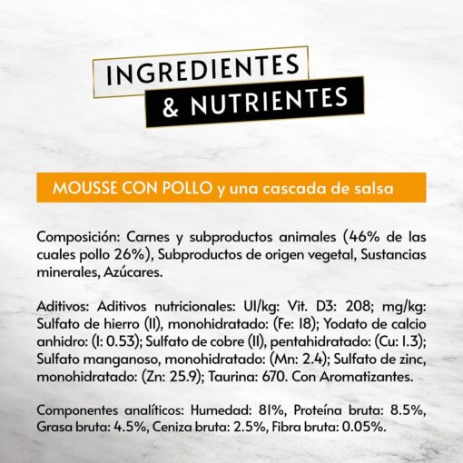 Purina Gourmet Révélations Mousselines au Poulet nappée de Sauce pour Chat (4 x 57g) – Image 3