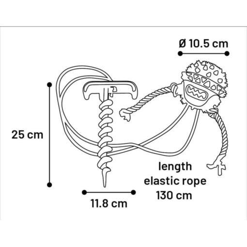 Flamingo Balle avec une corde élastique et piquet pour fixer sol pour Chien – Image 3