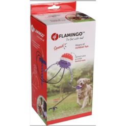 Flamingo Balle avec une corde élastique et piquet pour fixer sol pour Chien