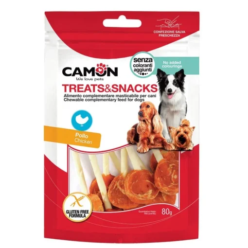 Camon Friandise LOLLILOP pour Chien Poulet 80g
