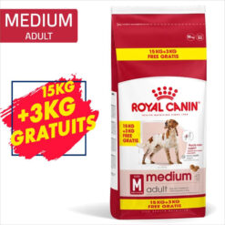 Royal Canin Medium Adult 15 Kg +3Kg Gratuit Promo