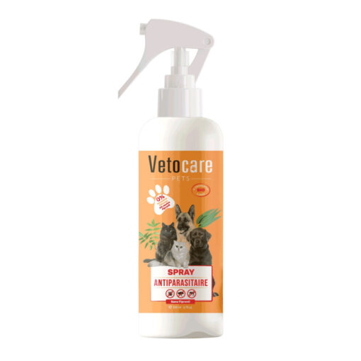 Spray Antiparasitaire pour Chats et Chiens VETOCARE (200 ml)