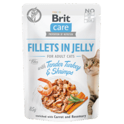 Brit Care Pochons en Gelée Pour Chat Dinde et Crevettes 85g