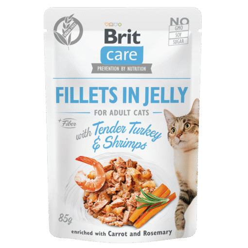 Brit Care Pochons en Gelée Pour Chat Dinde et Crevettes 85g
