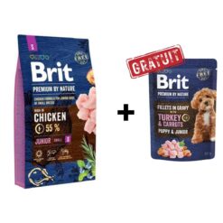 Brit Premium by Nature Croquettes Junior race mini 3kg promo