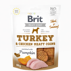 Brit Meat Jerky Snack– Avec Des Morceaux De Dinde Charnus (80g)