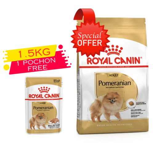 Royal Canin Pomeranian (Spitz Nain) Adulte 1.5 Kg +Pochon 85g Gratuit