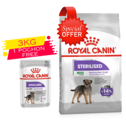 Royal Canin Mini Sterilised 3 kg +Pochon 85g Gratuit