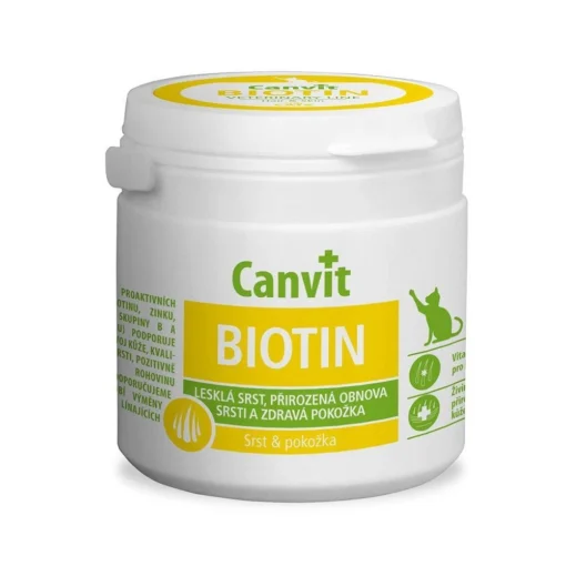 Canvit Complément Biotine Cheveux et Peau Pour Chat 100g