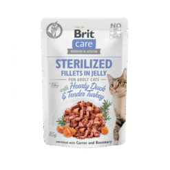 Brit Care Filets en Gelée Pour Chat Canard et Dinde 85g