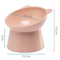 Alternative view of Gamelle surélevée Leopet Rose pour chat 150ml