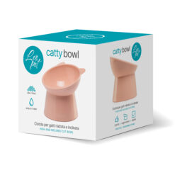 Gamelle surélevée Leopet Rose pour chat 150ml