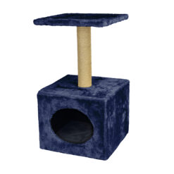 Arbre à chat Bleu foncé de la marque Leopet (Cachette | Griffoir et Relax)